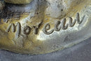 Victorian Girl Signed Art Nouveau Bronze Sculpture
