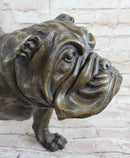 Signed Extra Large English Bulldog Bronze Sculpture