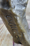 Signed Extra Large English Bulldog Bronze Sculpture
