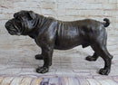 Signed Extra Large English Bulldog Bronze Sculpture