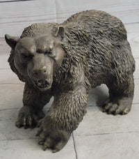 Bronze Metal Bear Sculpture Art Figure