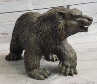 Bronze Metal Bear Sculpture Art Figure
