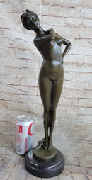 Bronze Sculpture Nude Woman by French Artist Jean Patoue Art Deco