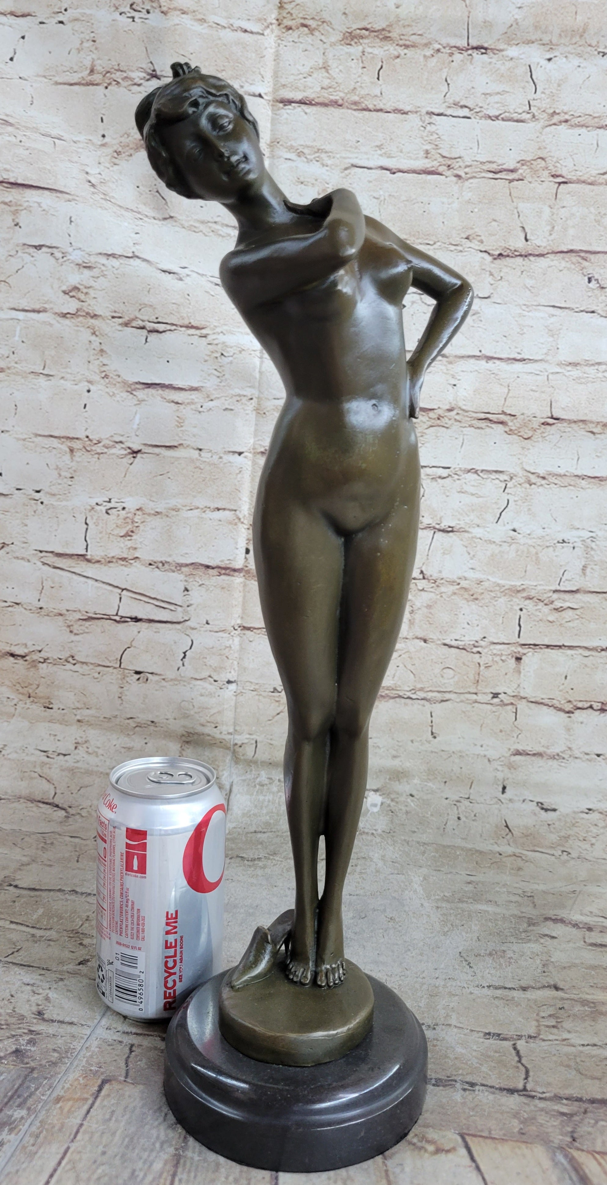 Bronze Sculpture Nude Woman by French Artist Jean Patoue Art Deco
