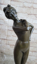 Bronze Sculpture Nude Woman by French Artist Jean Patoue Art Deco