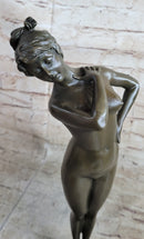 Bronze Sculpture Nude Woman by French Artist Jean Patoue Art Deco