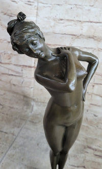 Bronze Sculpture Nude Woman by French Artist Jean Patoue Art Deco