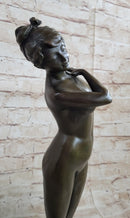 Bronze Sculpture Nude Woman by French Artist Jean Patoue Art Deco