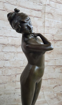 Bronze Sculpture Nude Woman by French Artist Jean Patoue Art Deco
