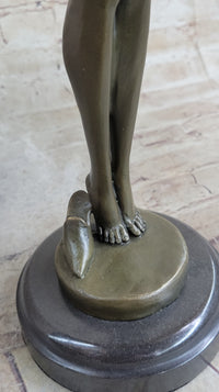 Bronze Sculpture Nude Woman by French Artist Jean Patoue Art Deco