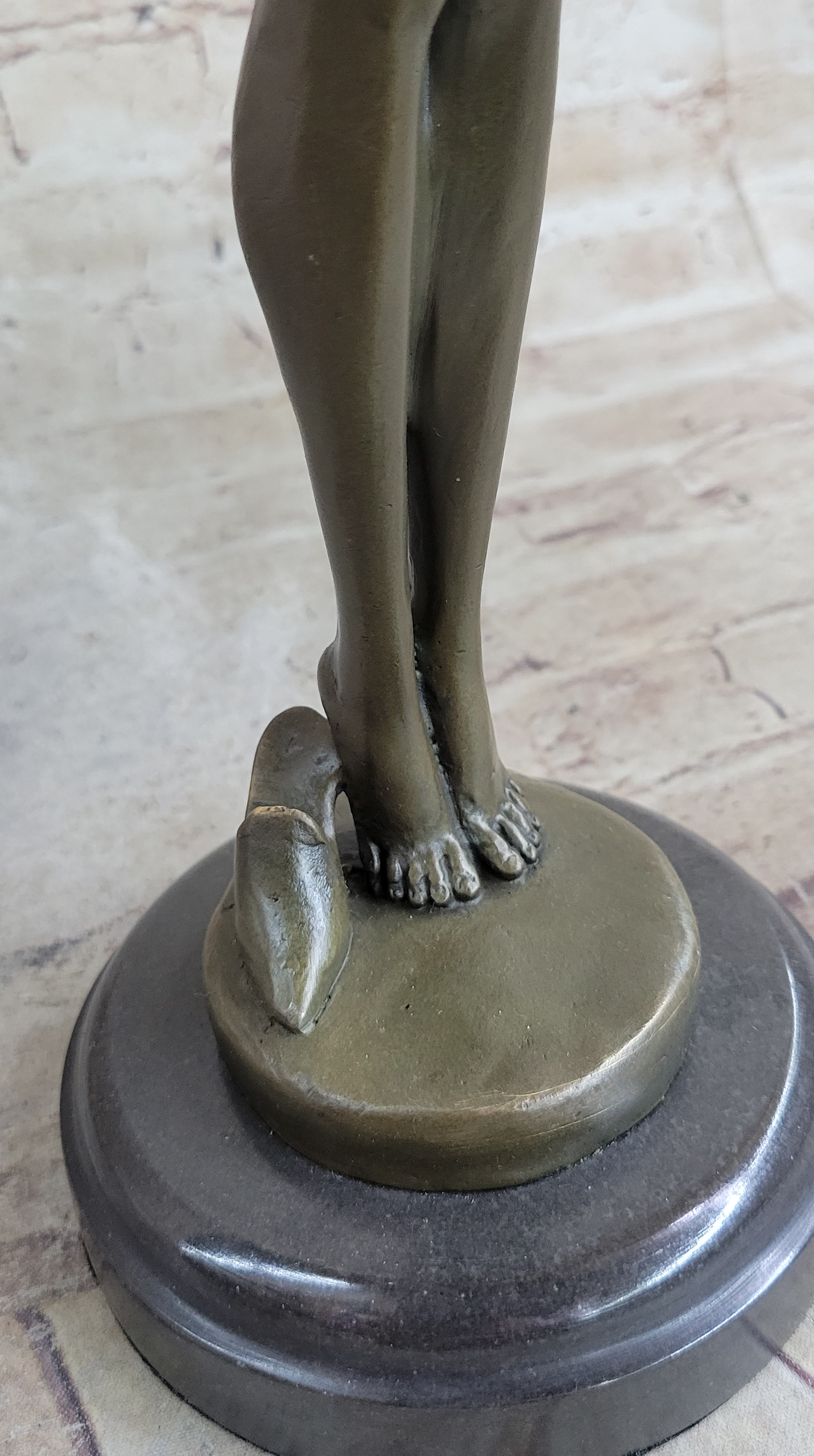 Bronze Sculpture Nude Woman by French Artist Jean Patoue Art Deco