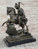 Patron Saint George and the Dragon Bronze Sculpture 20" x 15"