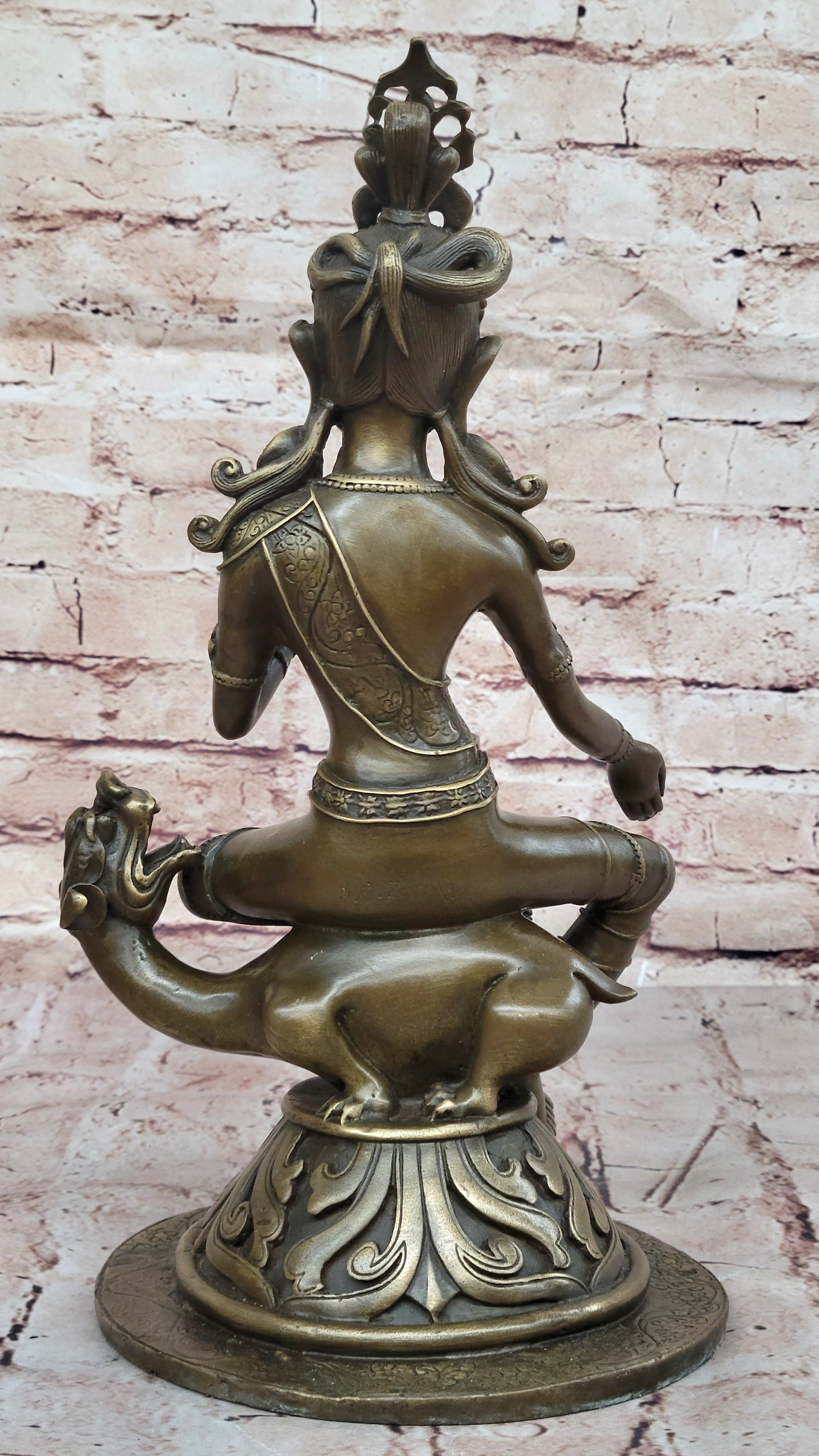 Bronze Seated Goddess Tara - Tibetan Style Buddhist Sculpture