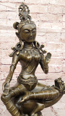 Bronze Seated Goddess Tara - Tibetan Style Buddhist Sculpture