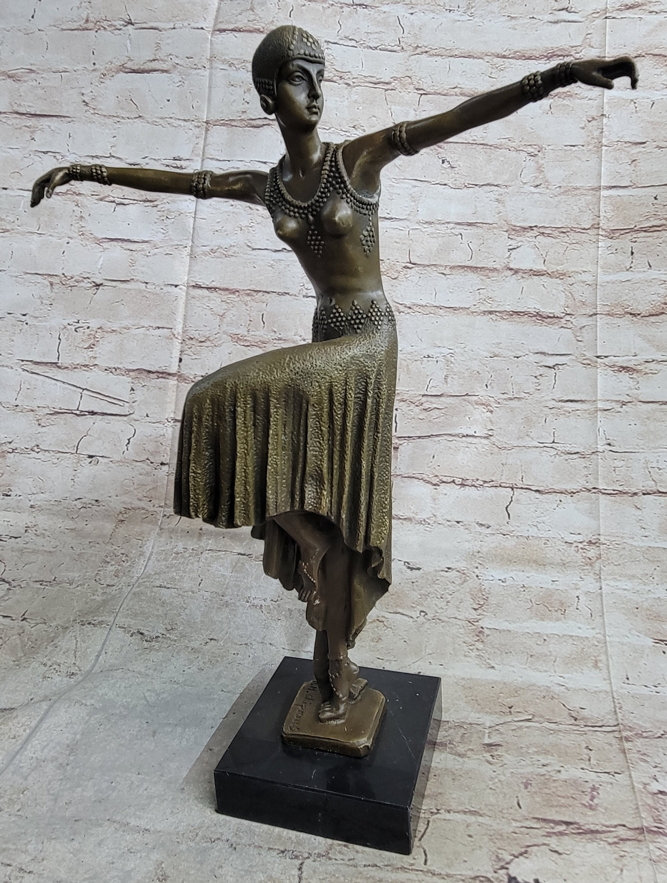 Turkish Dancer Art Deco Bronze Sculpture by D.H. Chiparus