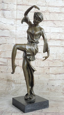 Signed D.H. Chiparus Art Nouveau Gypsy Dancer Bronze