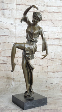 Signed D.H. Chiparus Art Nouveau Gypsy Dancer Bronze