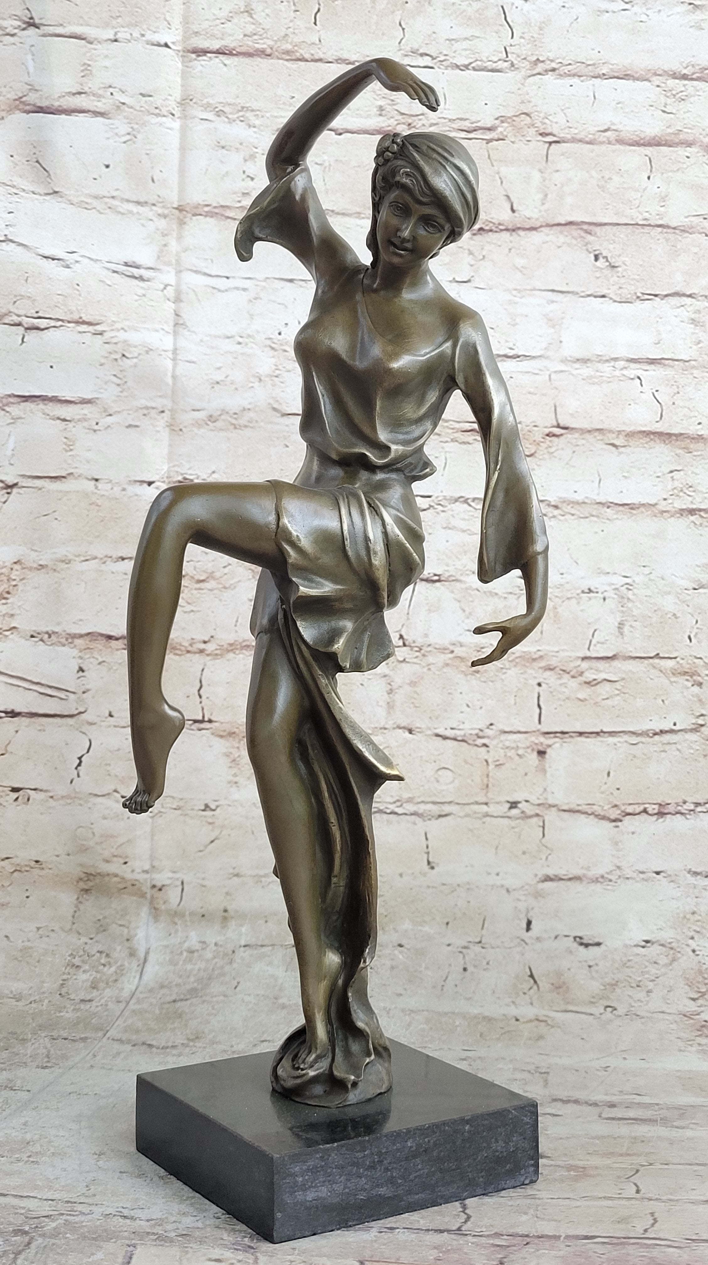 Signed D.H. Chiparus Art Nouveau Gypsy Dancer Bronze