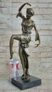 Signed D.H. Chiparus Art Nouveau Gypsy Dancer Bronze