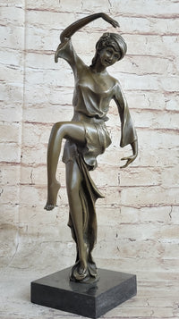Signed D.H. Chiparus Art Nouveau Gypsy Dancer Bronze