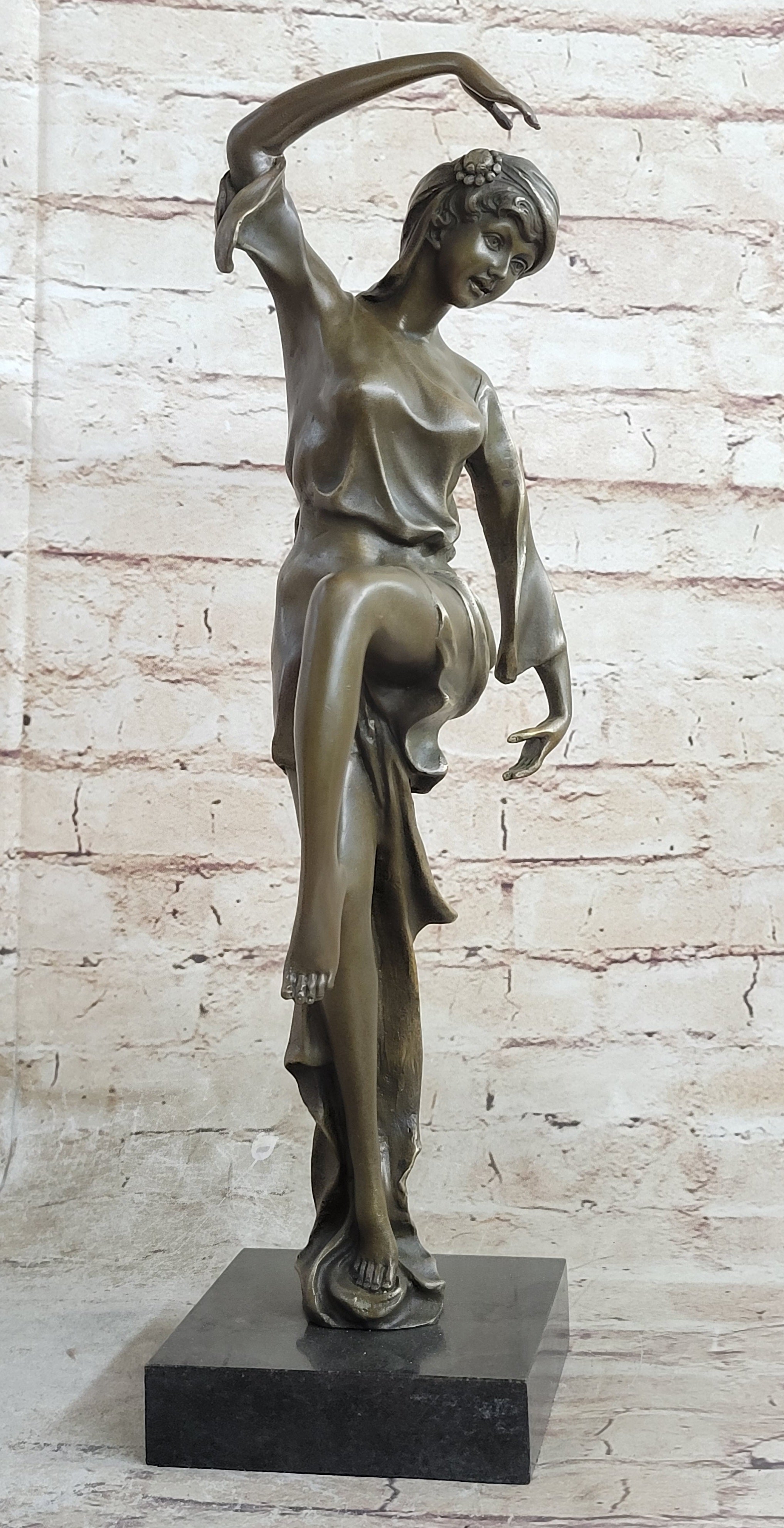 Signed D.H. Chiparus Art Nouveau Gypsy Dancer Bronze