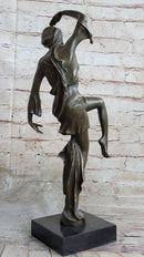Signed D.H. Chiparus Art Nouveau Gypsy Dancer Bronze