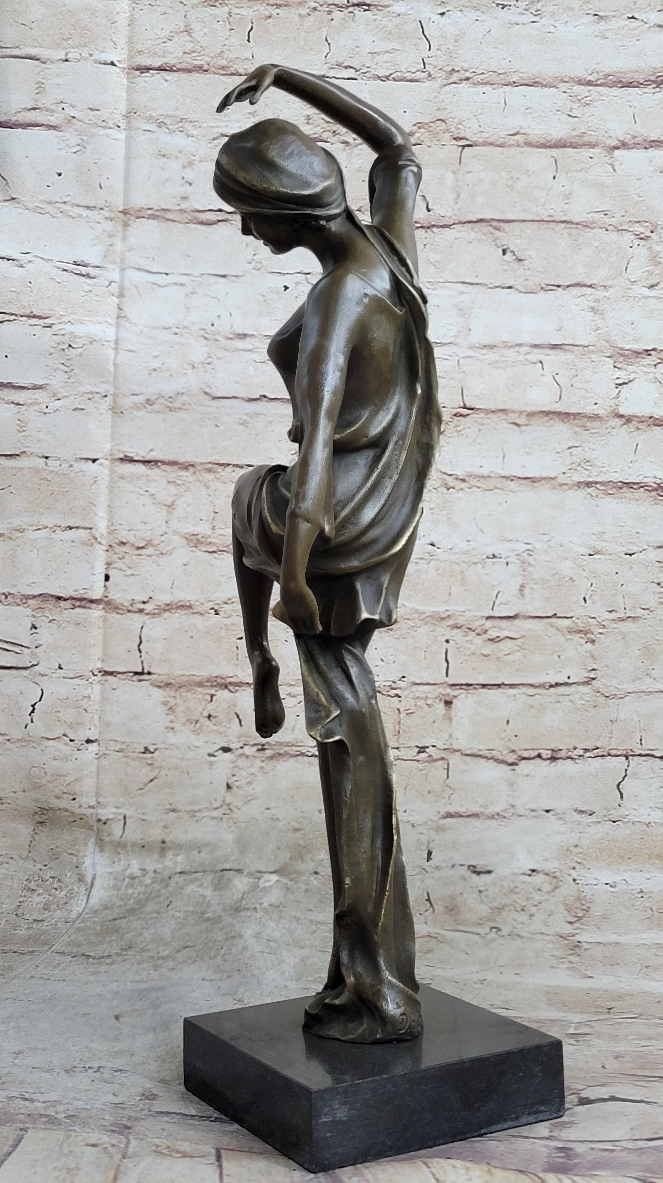 Signed D.H. Chiparus Art Nouveau Gypsy Dancer Bronze