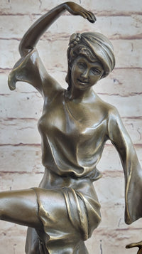 Signed D.H. Chiparus Art Nouveau Gypsy Dancer Bronze