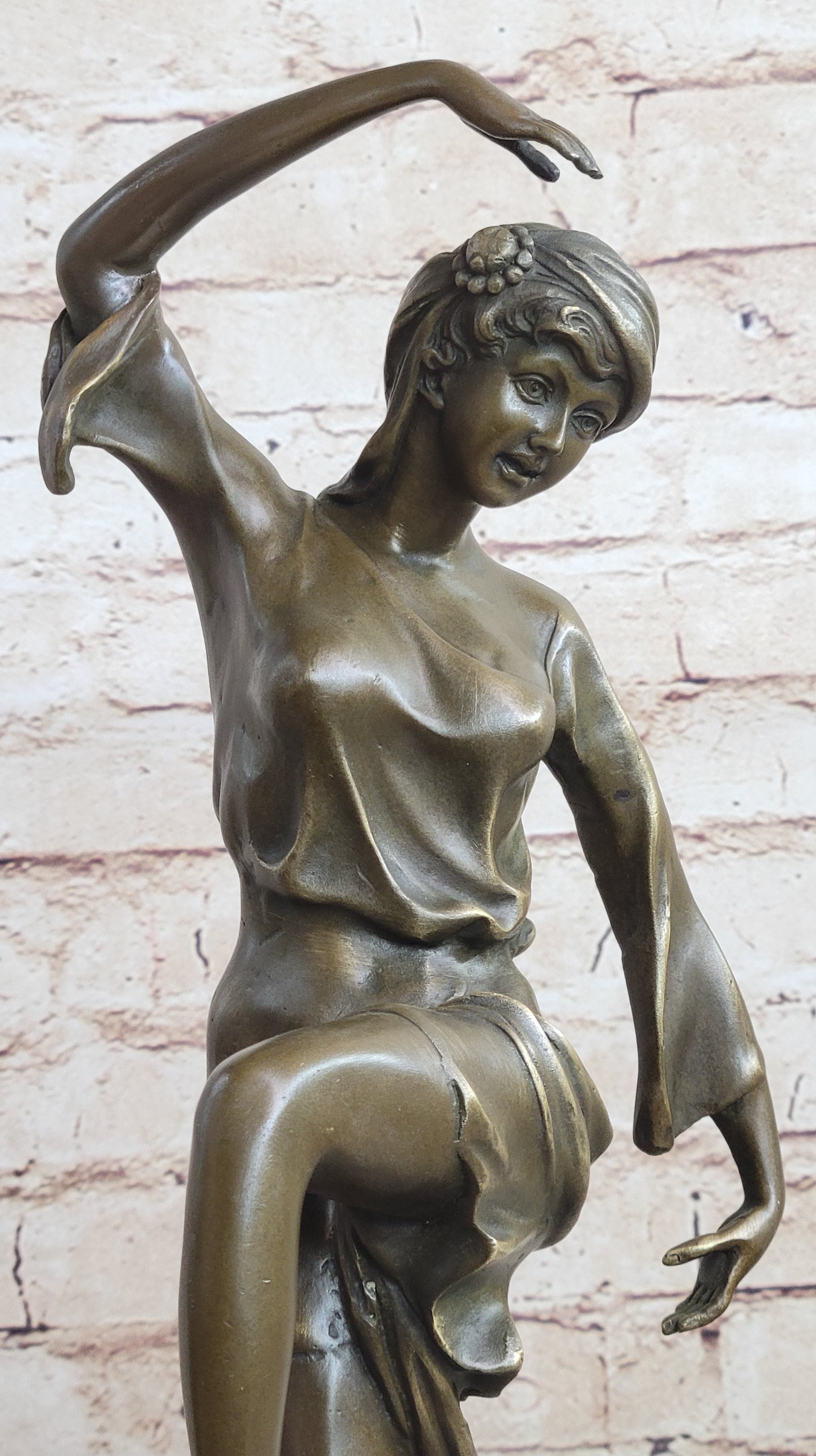 Signed D.H. Chiparus Art Nouveau Gypsy Dancer Bronze