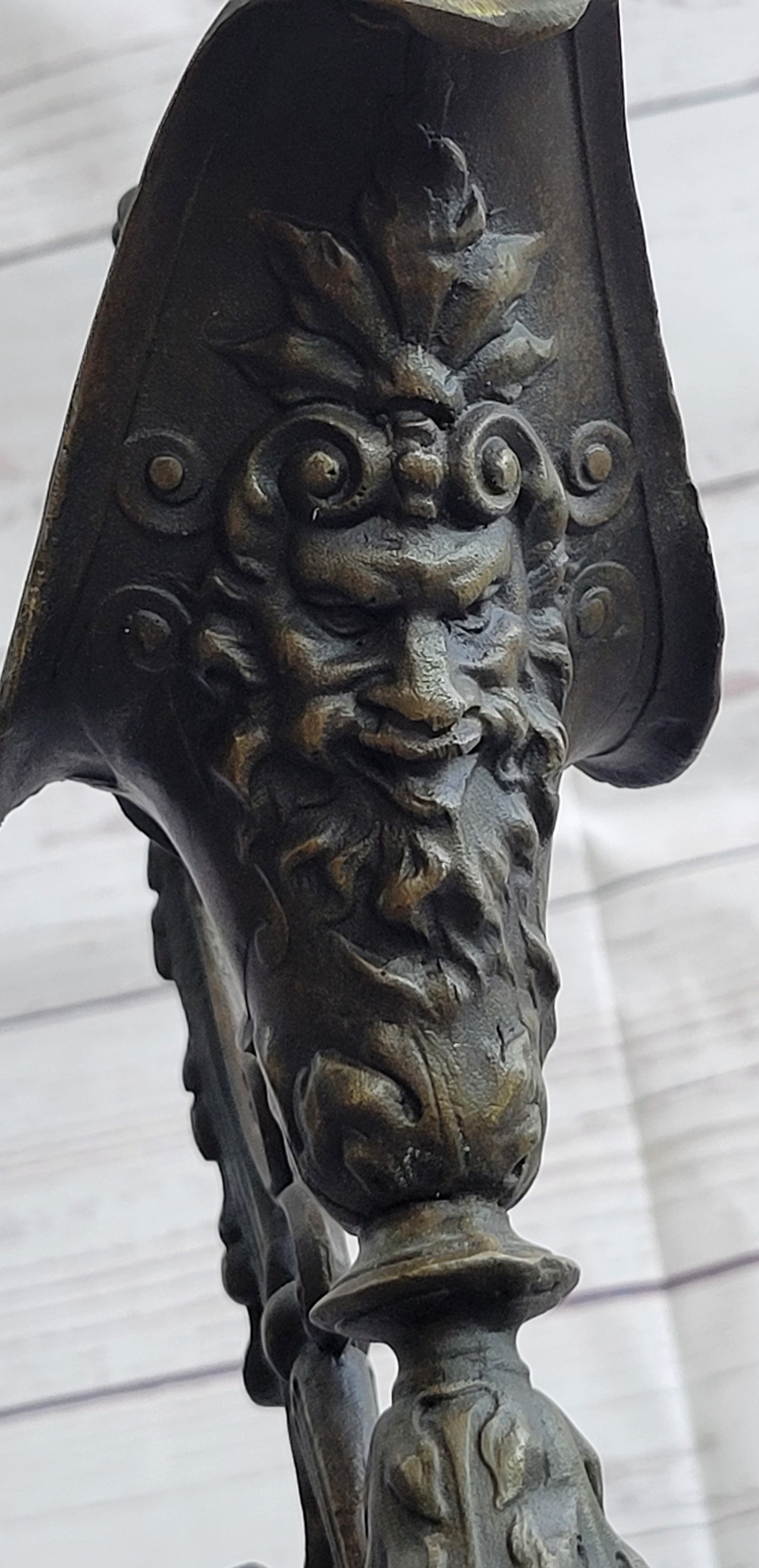Bronze Royal Lion Griffin King Urn Vase Fantasy Sculpture