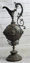 Bronze Royal Lion Griffin King Urn Vase Fantasy Sculpture