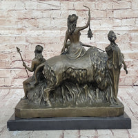 Bronze Buffalo & Tribal Figures – Western-Inspired Bison Sculpture