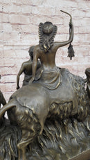 Bronze Buffalo & Tribal Figures – Western-Inspired Bison Sculpture