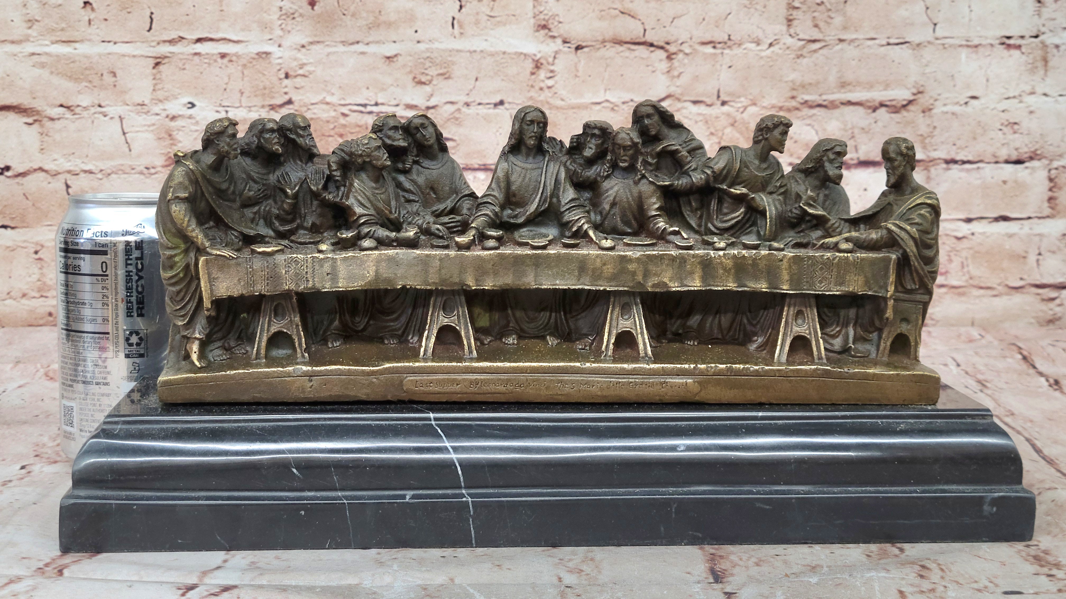 The Last Supper by Leonardo Da Vinci Bronze Art