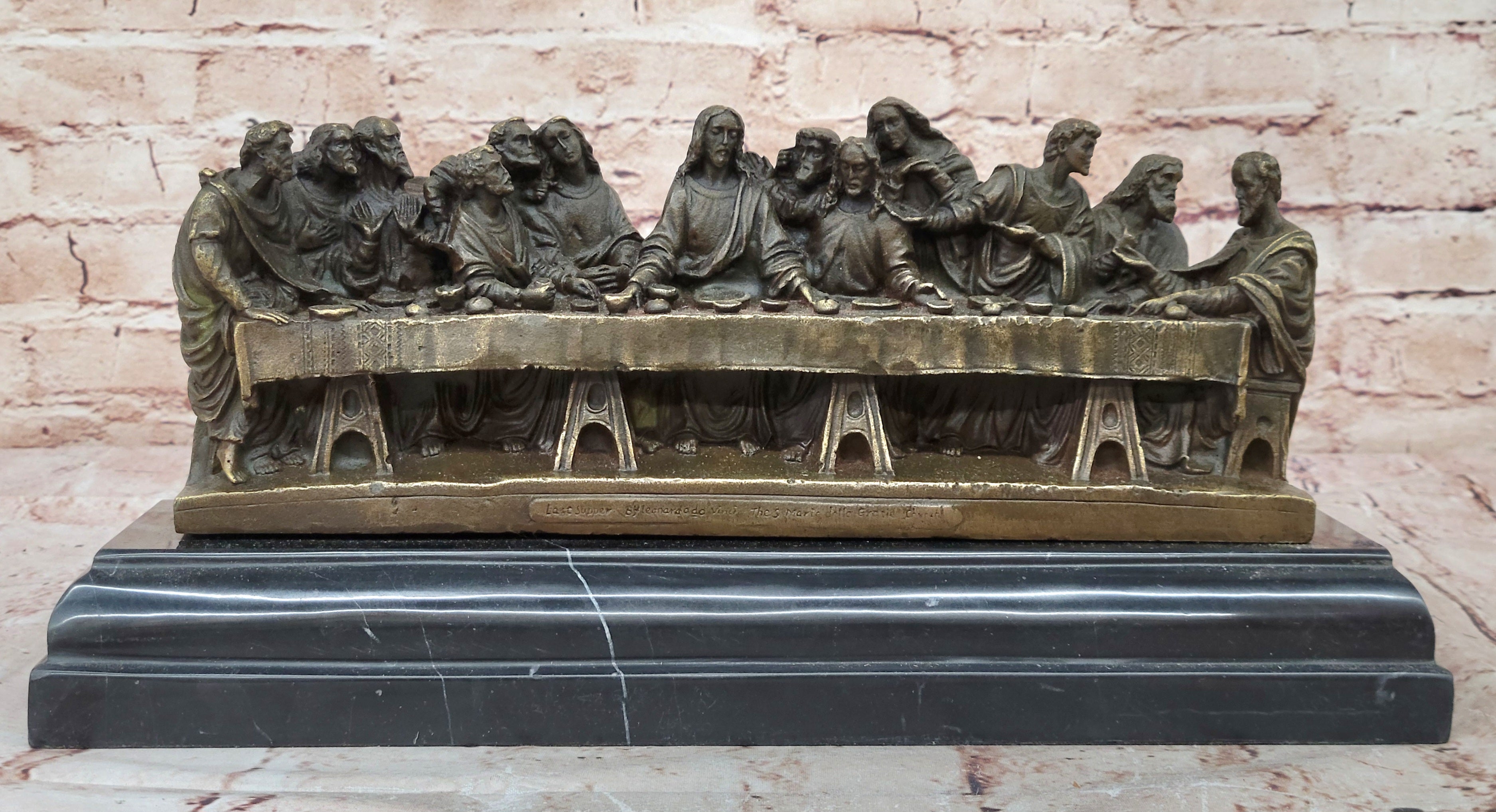 The Last Supper by Leonardo Da Vinci Bronze Art