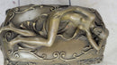 Nude Female Figure on Trinket Jewelry Box Sculpture Signed