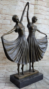 Chiparus Gemini Twin Russian Dancers Art Deco Sculpture