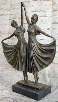 Chiparus Gemini Twin Russian Dancers Art Deco Sculpture