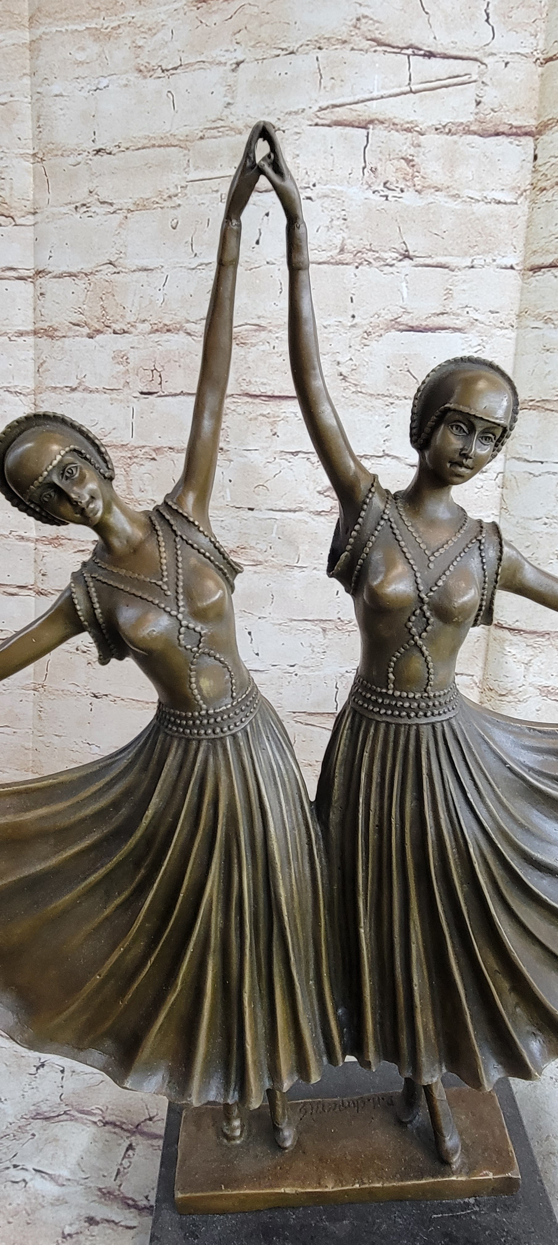 Chiparus Gemini Twin Russian Dancers Art Deco Sculpture