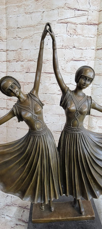 Chiparus Gemini Twin Russian Dancers Art Deco Sculpture
