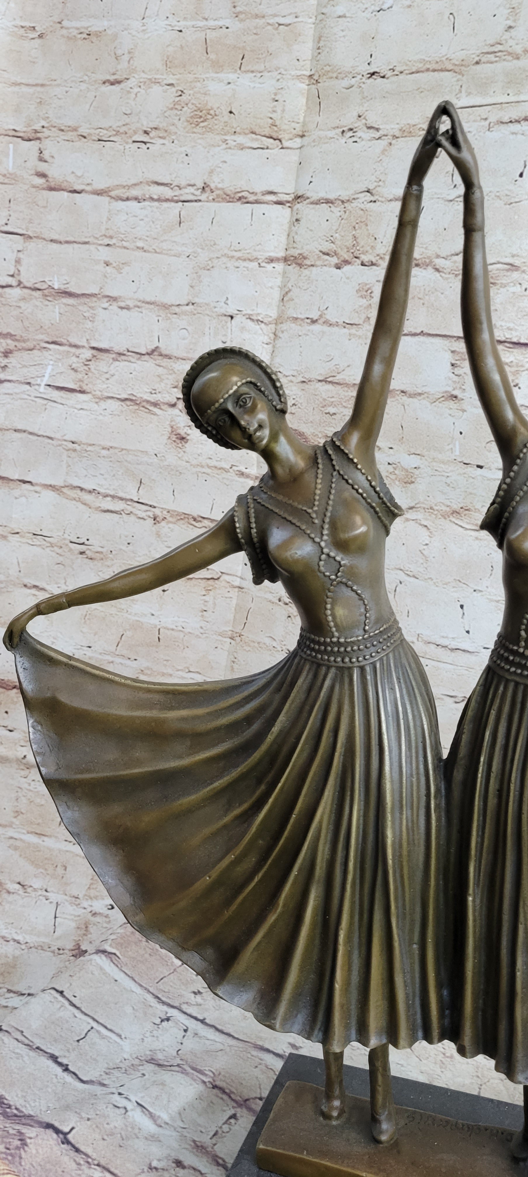 Chiparus Gemini Twin Russian Dancers Art Deco Sculpture