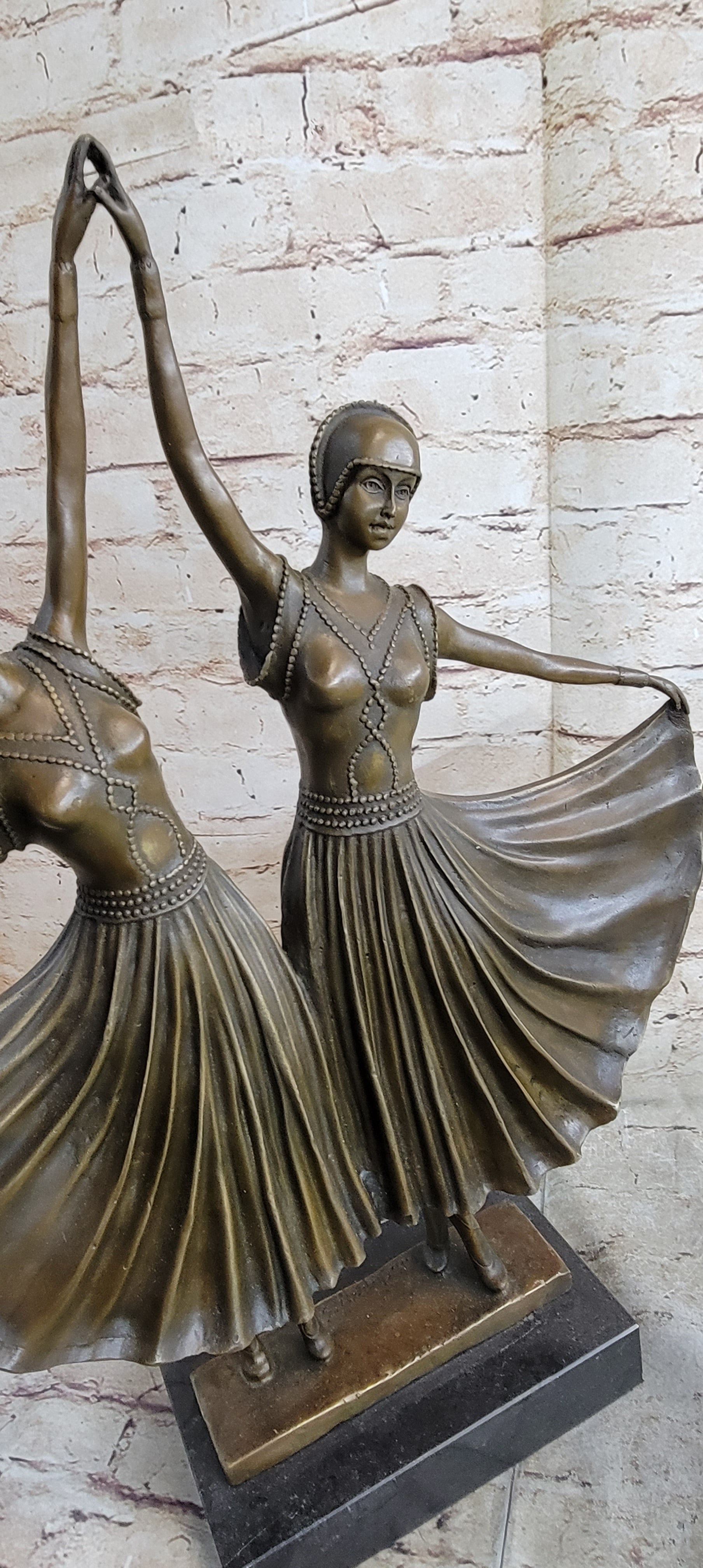 Chiparus Gemini Twin Russian Dancers Art Deco Sculpture