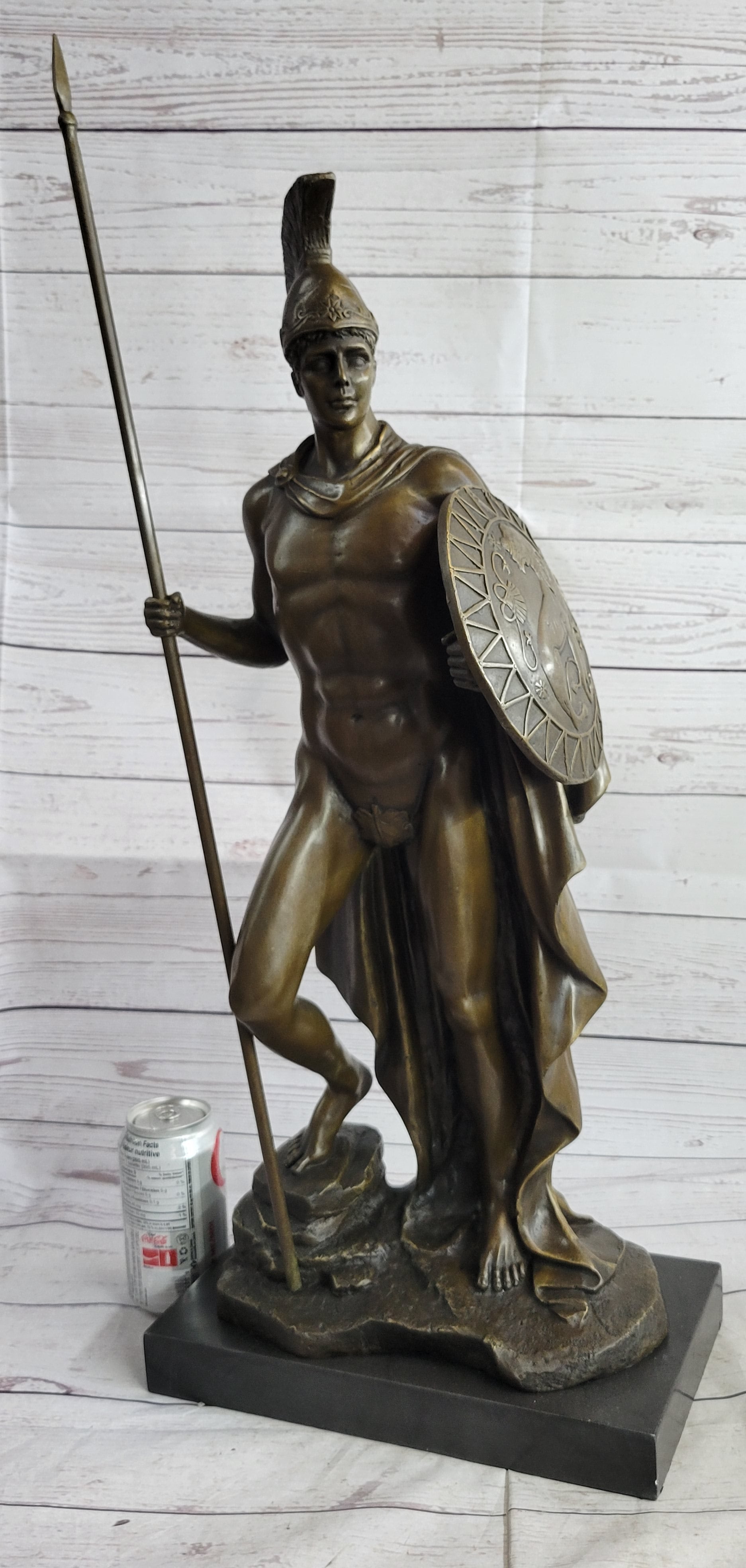 Greek Warrior Achilles Hercules Odysseus Bronze Sculpture