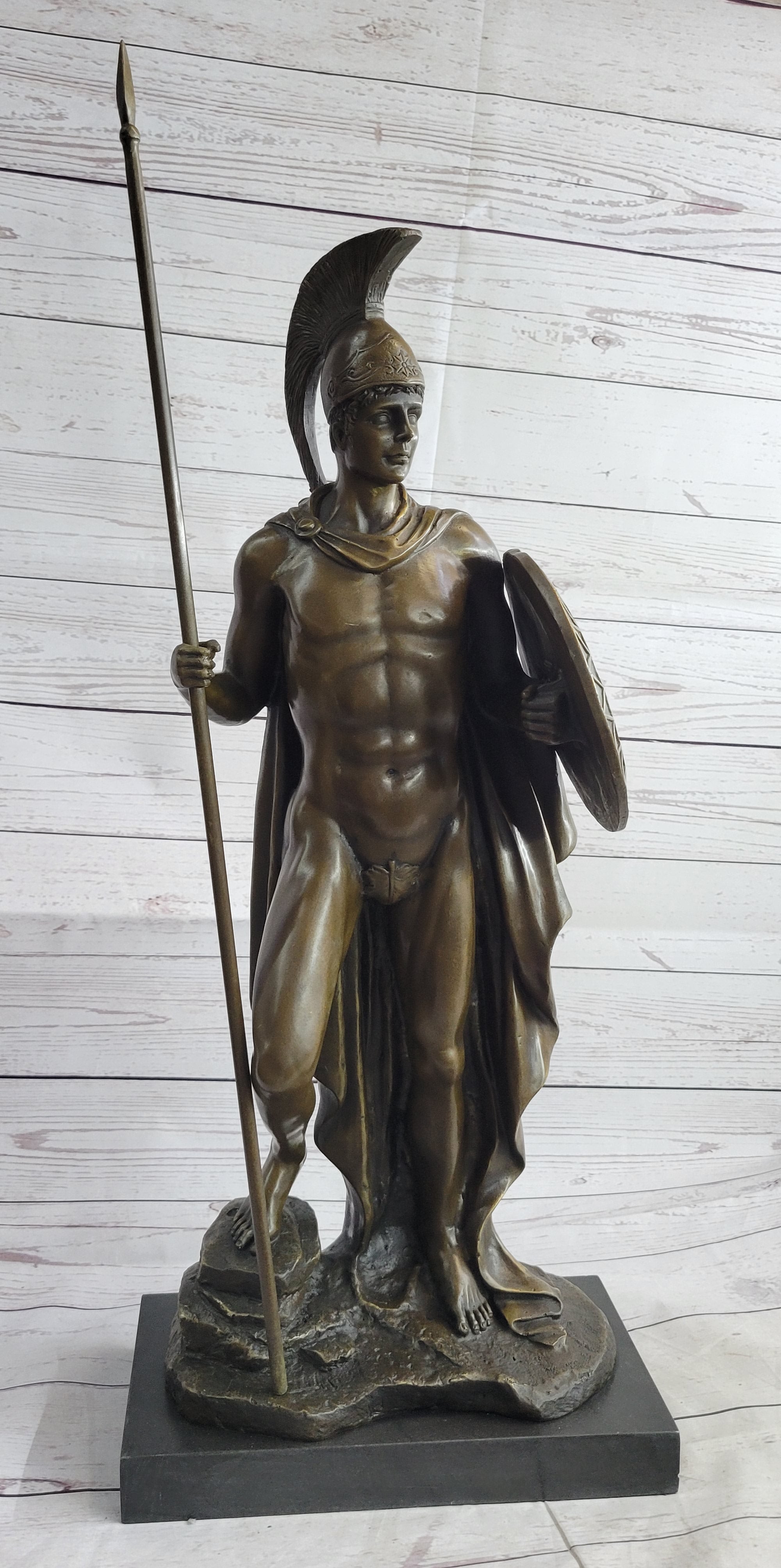 Greek Warrior Achilles Hercules Odysseus Bronze Sculpture