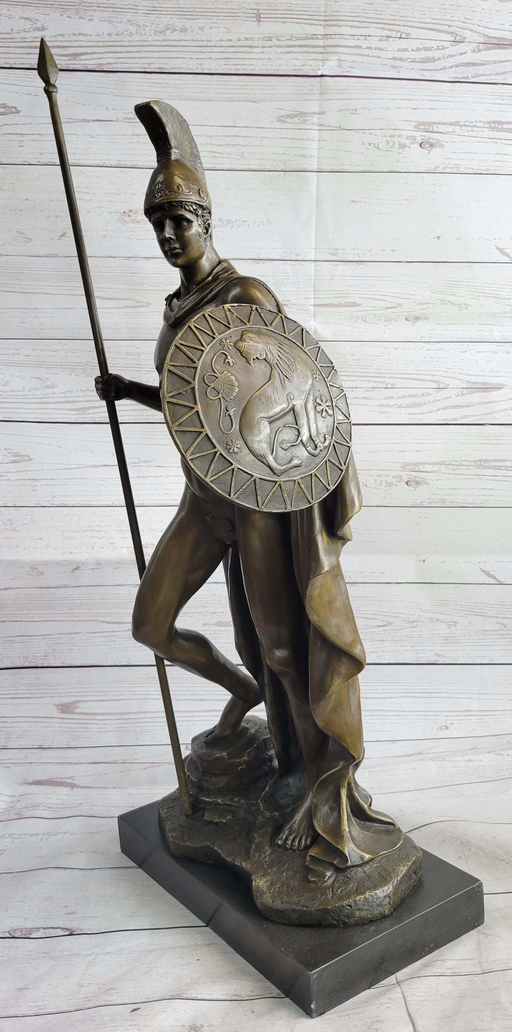 Greek Warrior Achilles Hercules Odysseus Bronze Sculpture
