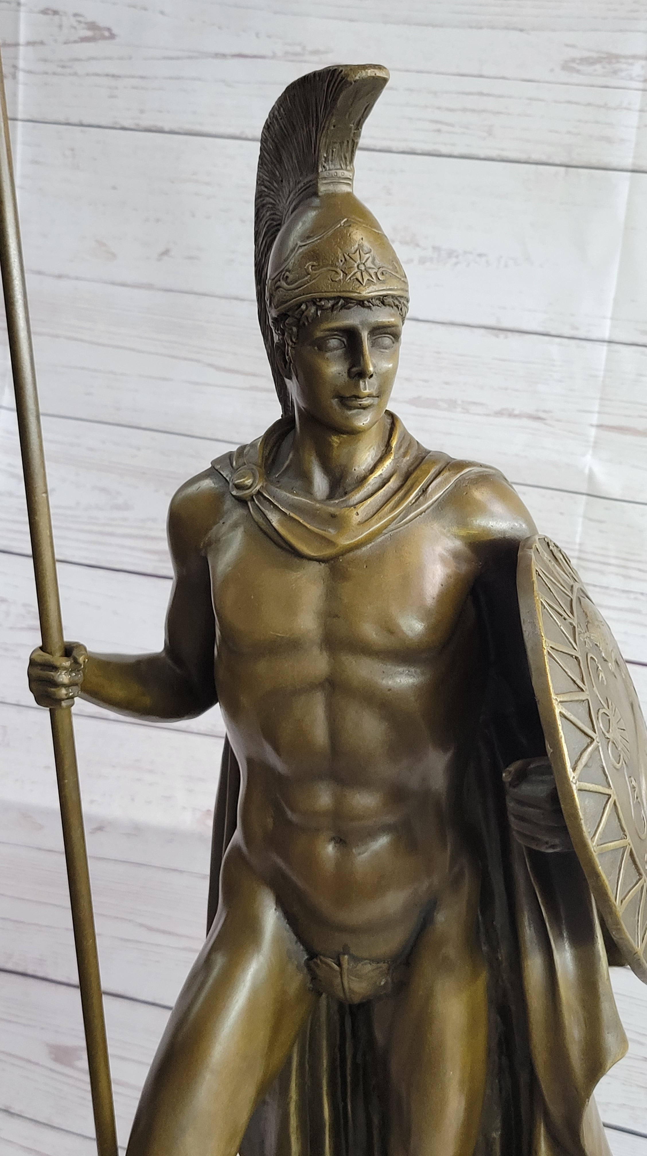 Greek Warrior Achilles Hercules Odysseus Bronze Sculpture