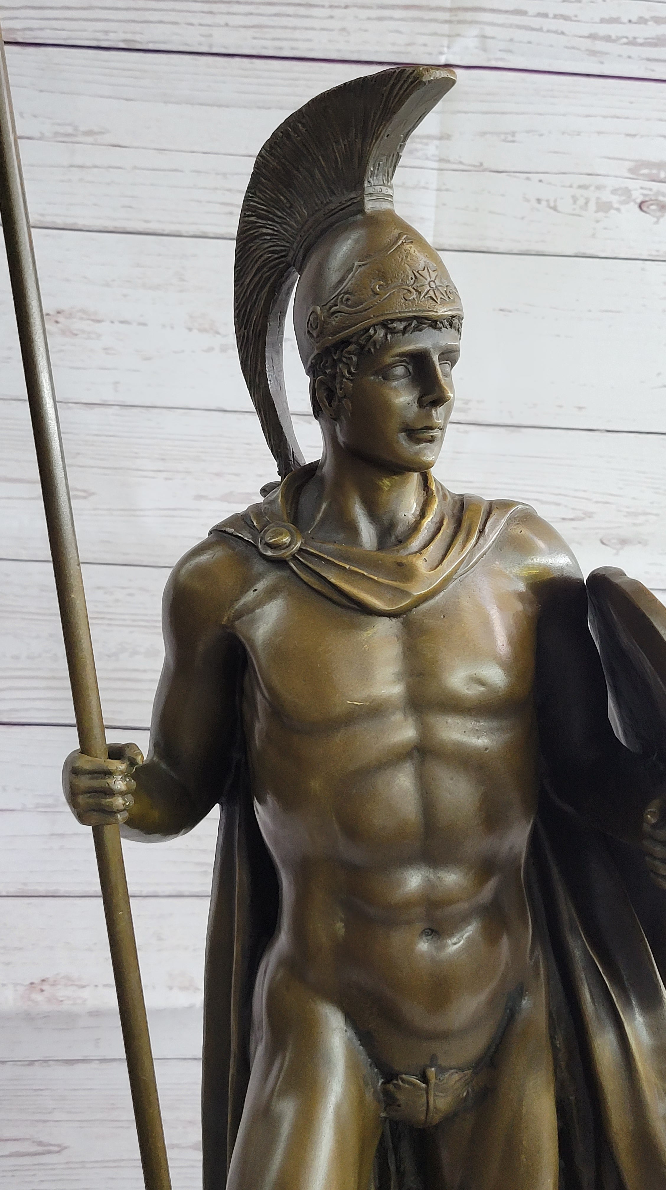 Greek Warrior Achilles Hercules Odysseus Bronze Sculpture