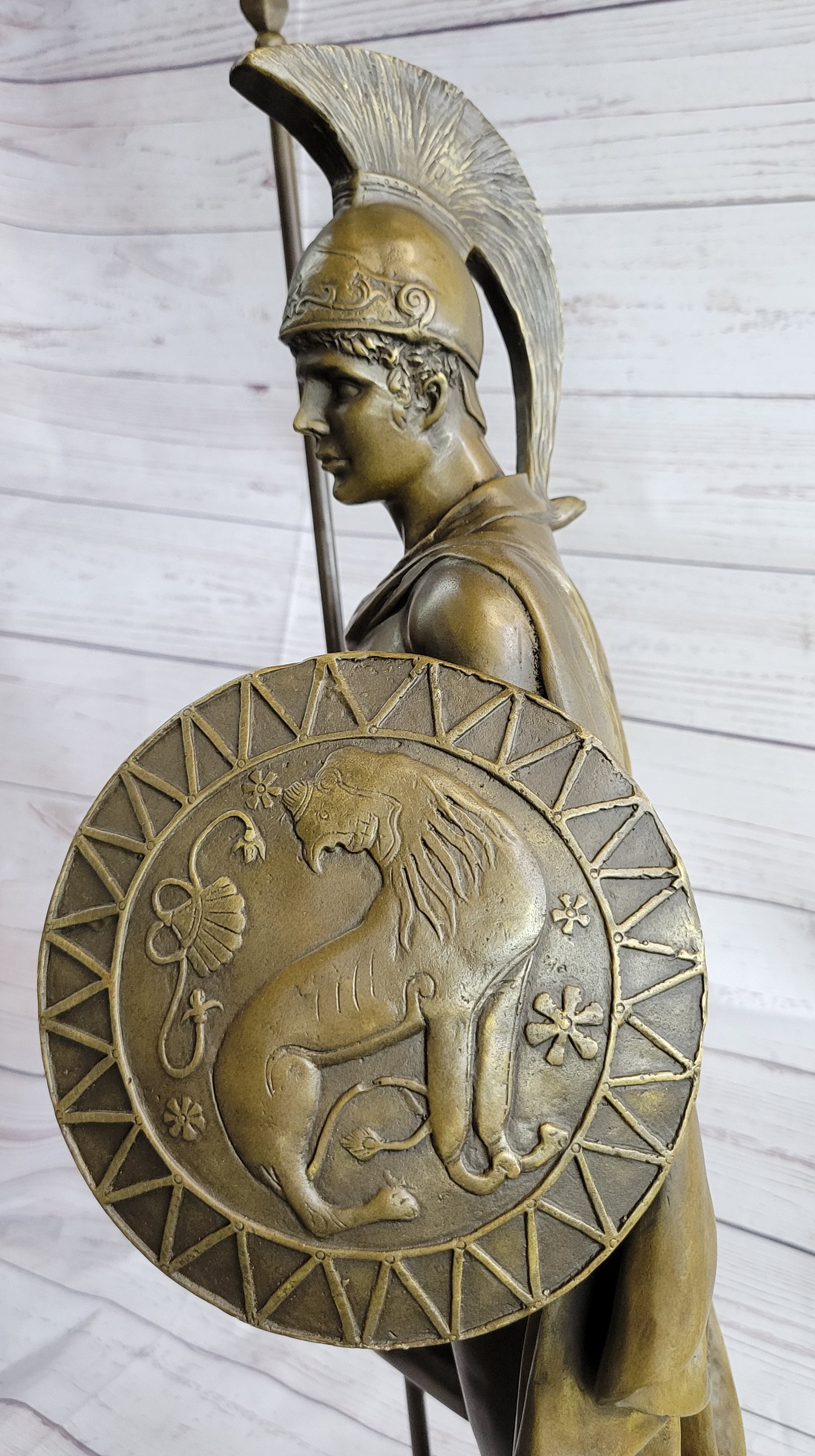 Greek Warrior Achilles Hercules Odysseus Bronze Sculpture