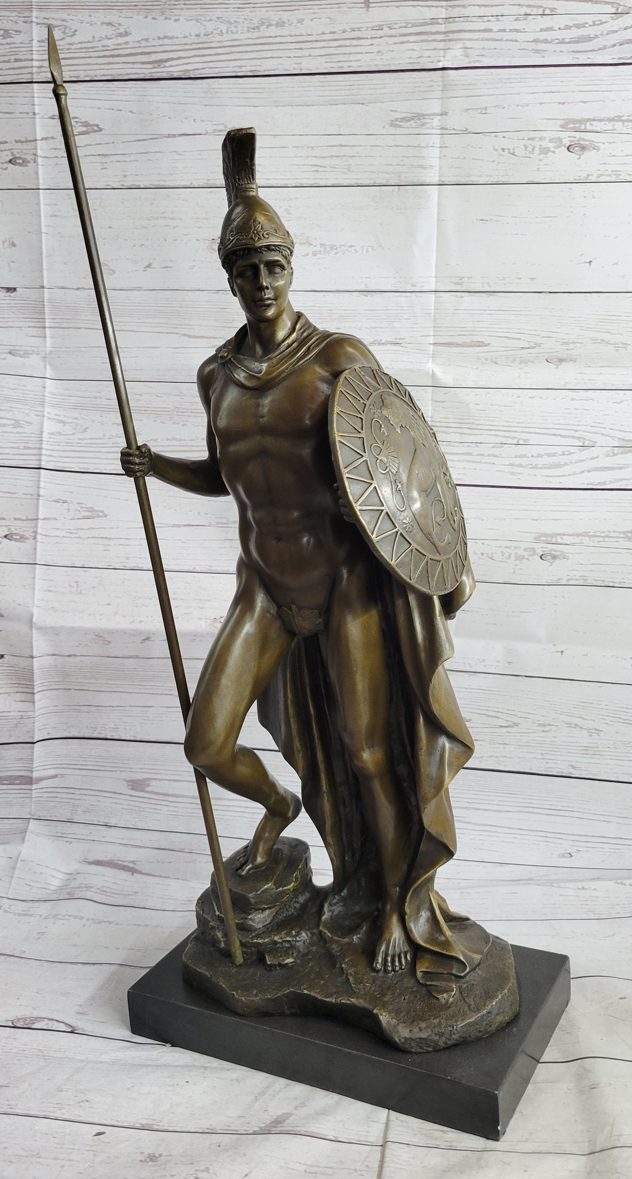 Greek Warrior Achilles Hercules Odysseus Bronze Sculpture