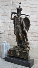 Saint Michael Archangel Slaying Lucifer Bronze Sculpture